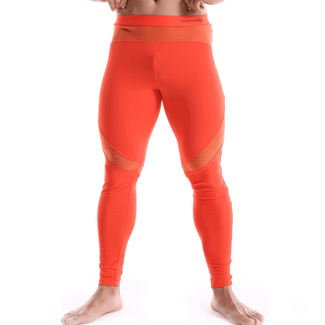 Men's Sexy Patchwork Workout Pants / Sporty Style Mid-Waist Skinny Leggings - EVE's SECRETS